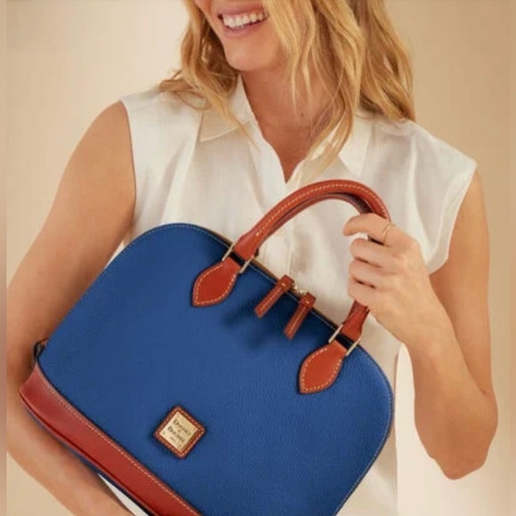Dooney & Bourke Pebble Grain Zip Zip Satchel  Crossbody – New 2025 “Jeans” NWT - Picture 2 of 10